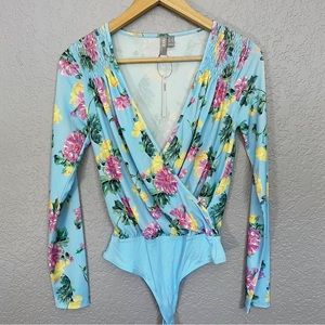 ASOS Floral Wrap Bodysuit
